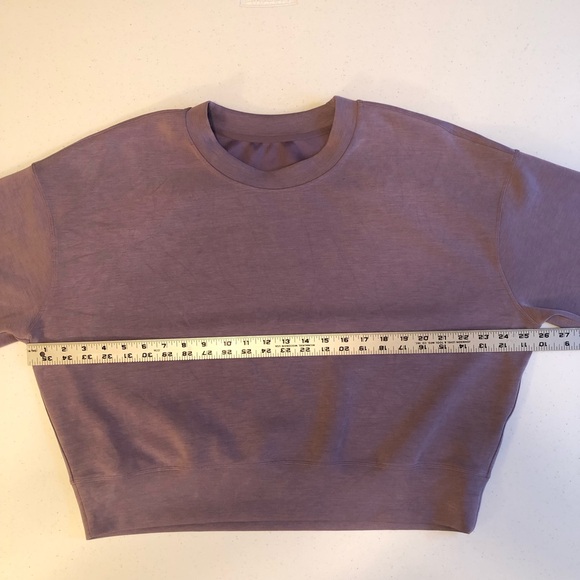 Lululemon Softstreme Perfectly Oversized Cropped Lavender Crew Size 8 - Picture 3 of 6